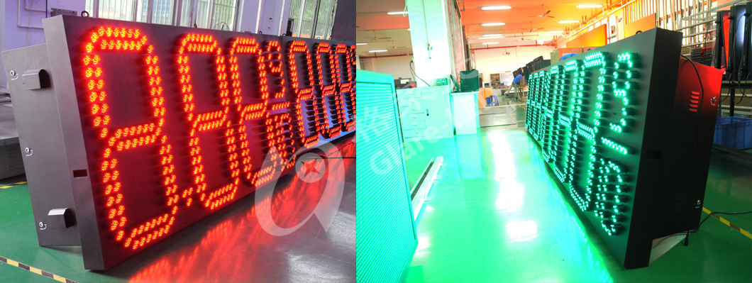 Outdoor Waterproof Gas LED Signs with Red Tube Chip Color 8.889/10 Number Format