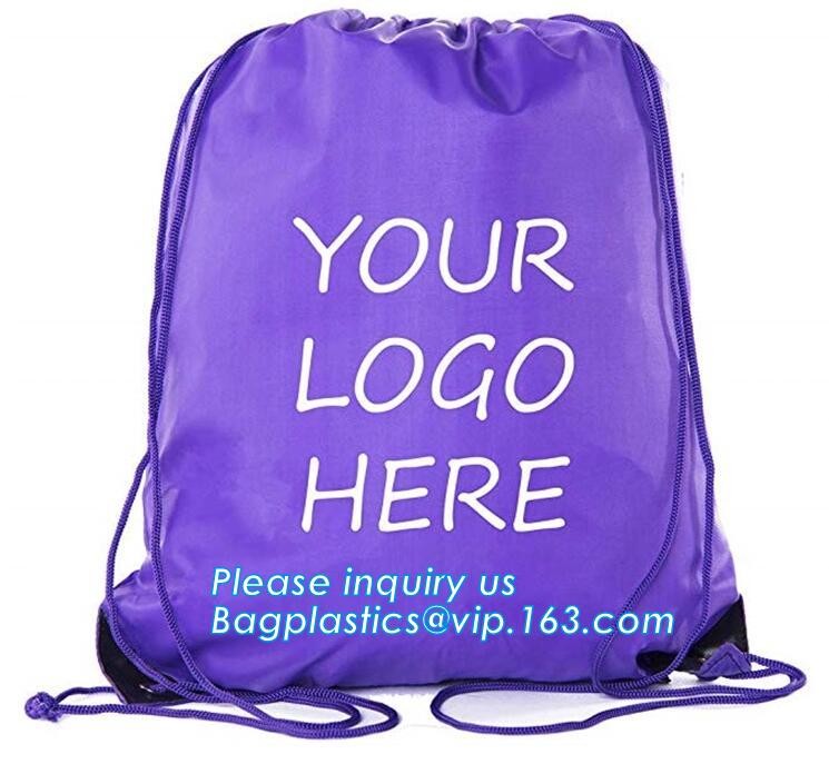 Promotion Custom Eco Friendly Sublimation Polyester Folding Shopping Bag,Promotional Sports Gym Sack Polyester Drawstrin