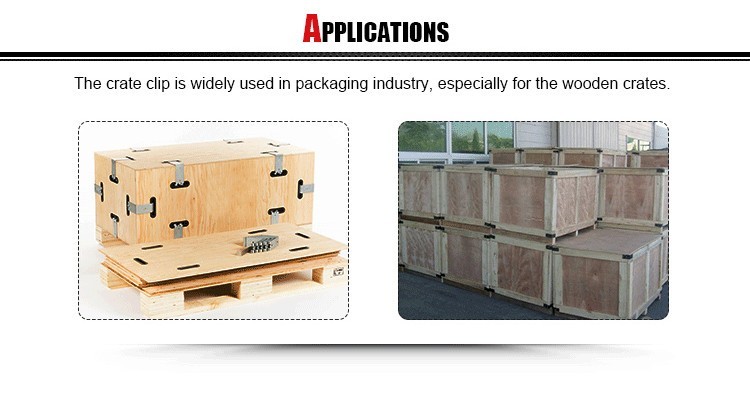 Custom Sheet Metal Stamping Fabrication Wooden Box Fastener Metal clip lock crates