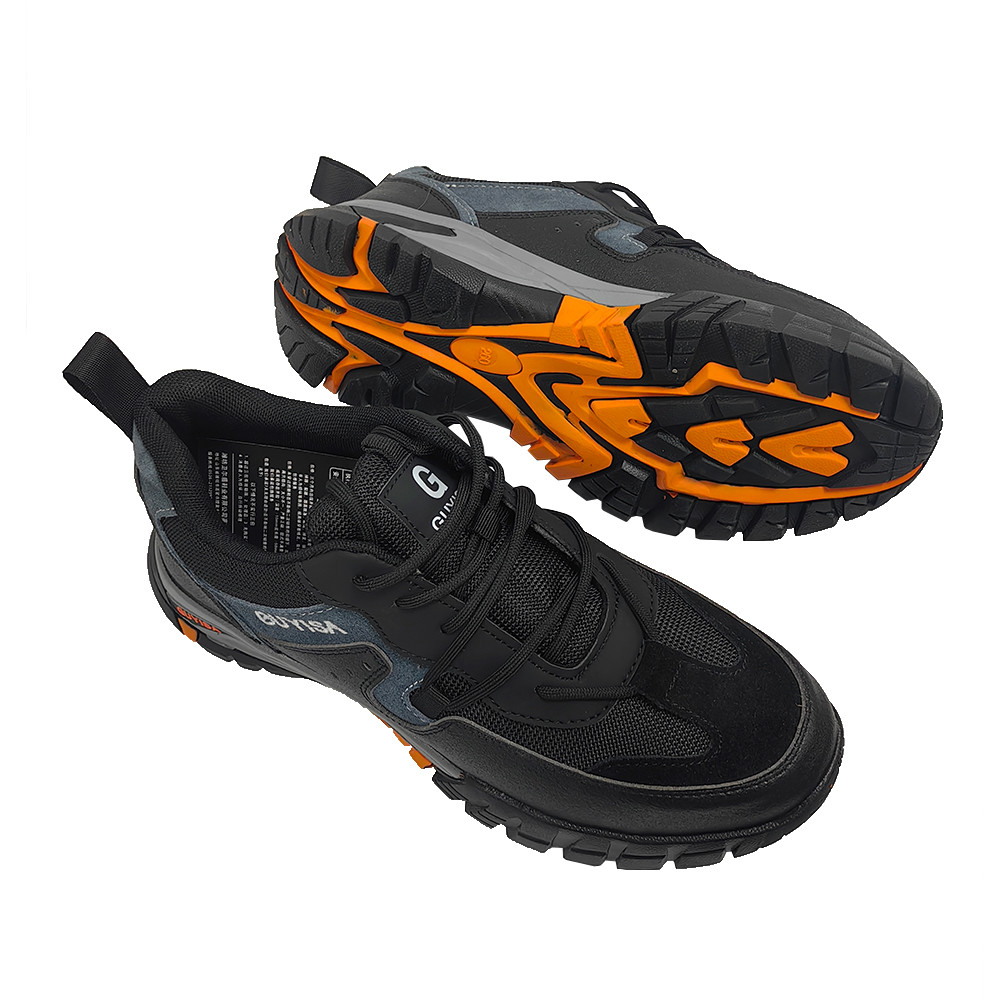 Sturdy and Impact-Resistant Men's Industrial and Construction Work Sneakers with Steel Toe Safety Features