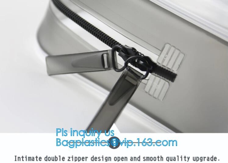 Bulk ladies travel pvc clear promotion make up bag, Toilet Towel Packaging Custom Clear Plastic PVC Travel Cosmetic Bag