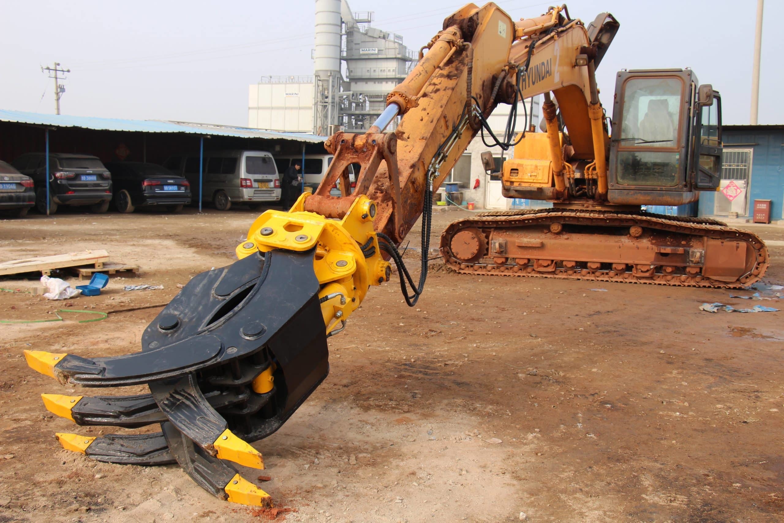 Manual Log Mechanical Excavator Grab For Kubota Hitachi Komatsu