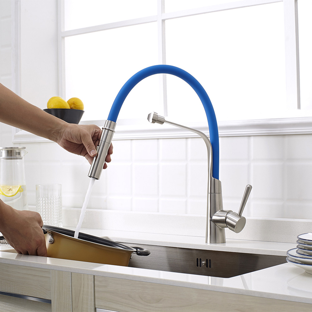 Color Customization 360 Degree Rotatable Pvc Flexible Hose Pipe For Stainless Steel 304/316 Kitchen Faucet