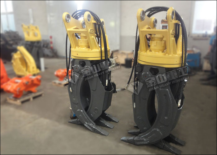 360 Degree Rotating Hydraulic Log Grapple For CAT 312CL 314 315 Excavator