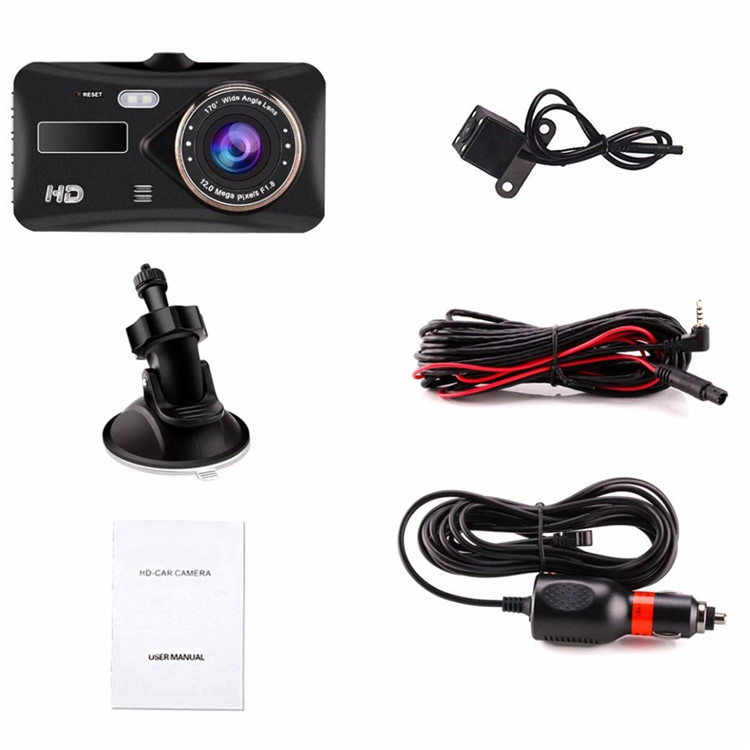 4 Inch Dashboard Mounted Dash Cam Front And Rear CMOS sensor