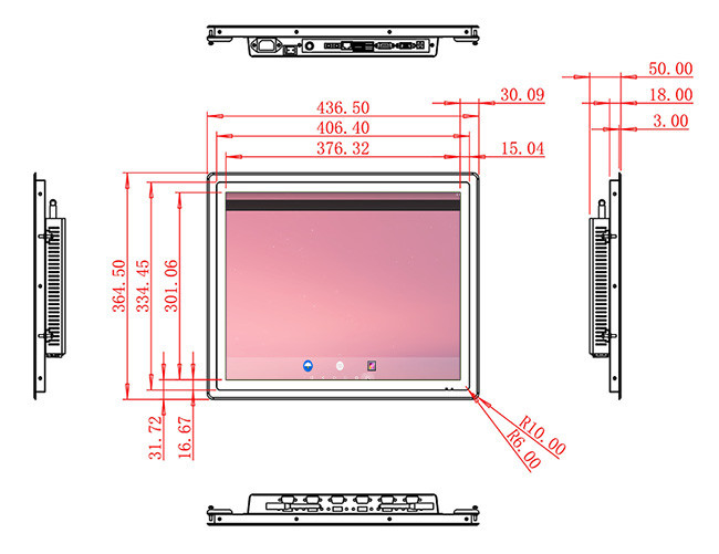 19-Inch Compact Android Display for Transportation Interfaces and Access Systems