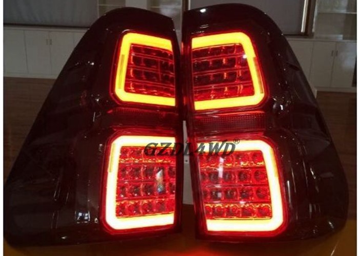 4x4 LED Smoked Black Tail Lights For Toyota Hilux Revo Pickup 2015 2016