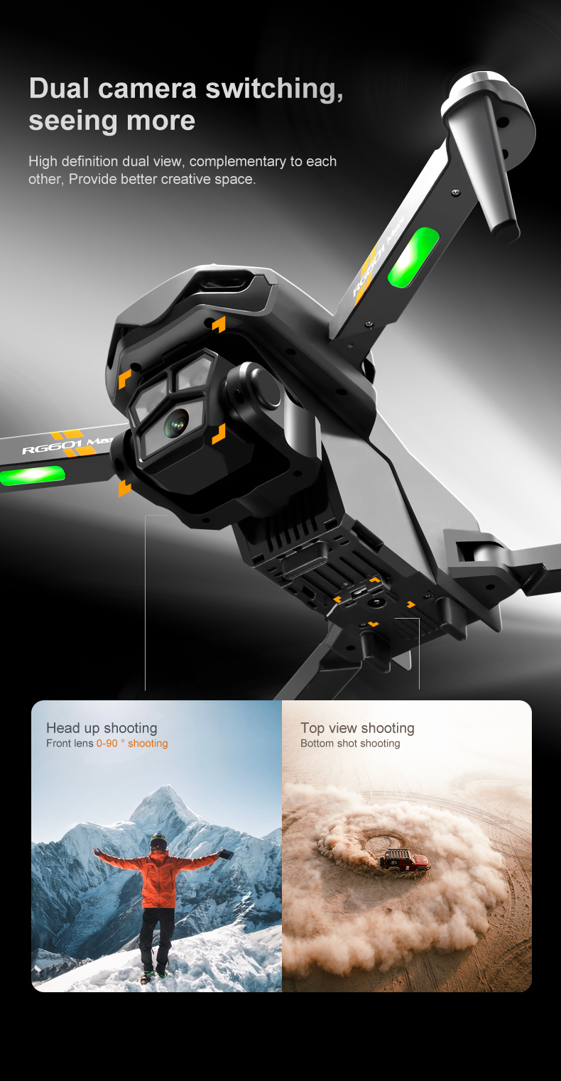 Professional RC Quadcopter Original Rg601 Max 5G GPS Drone with Dual 4K HD Camera and Optical Flow