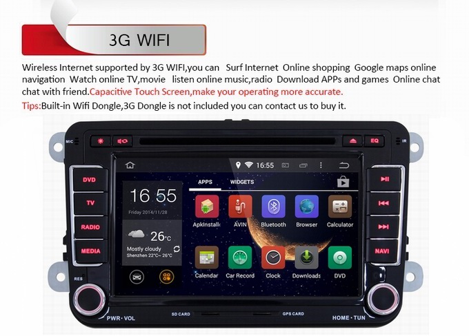 Ouchuangbo Car Navi Multimedia Kit for Volkswagen EOS T5 Transporte DVD Stereo Android 4.4