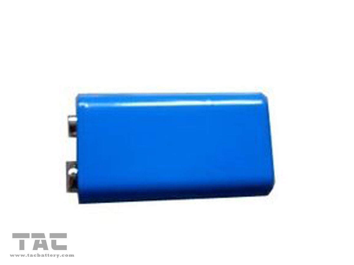 Lithium 9V Battery 220-550MAH Rechargeable Lithium Ion prismatic Battery pack