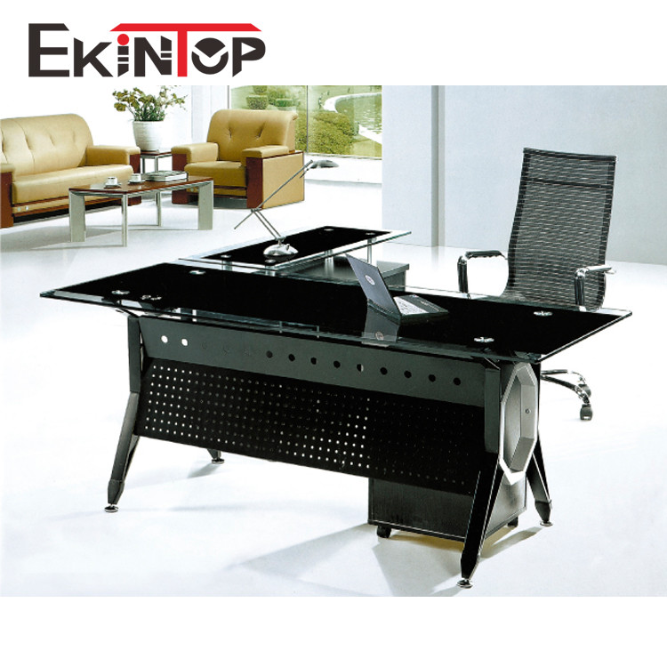Convertible Tempered Glass Desk For Computer 2400mm×2055mm×750mm Size