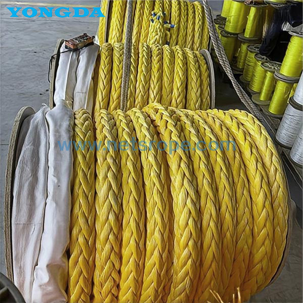 12 Strand Anti-Twisting UHMWPE Dock Mooring Line Using Hollow Woven For Mooring/Towing/Docking