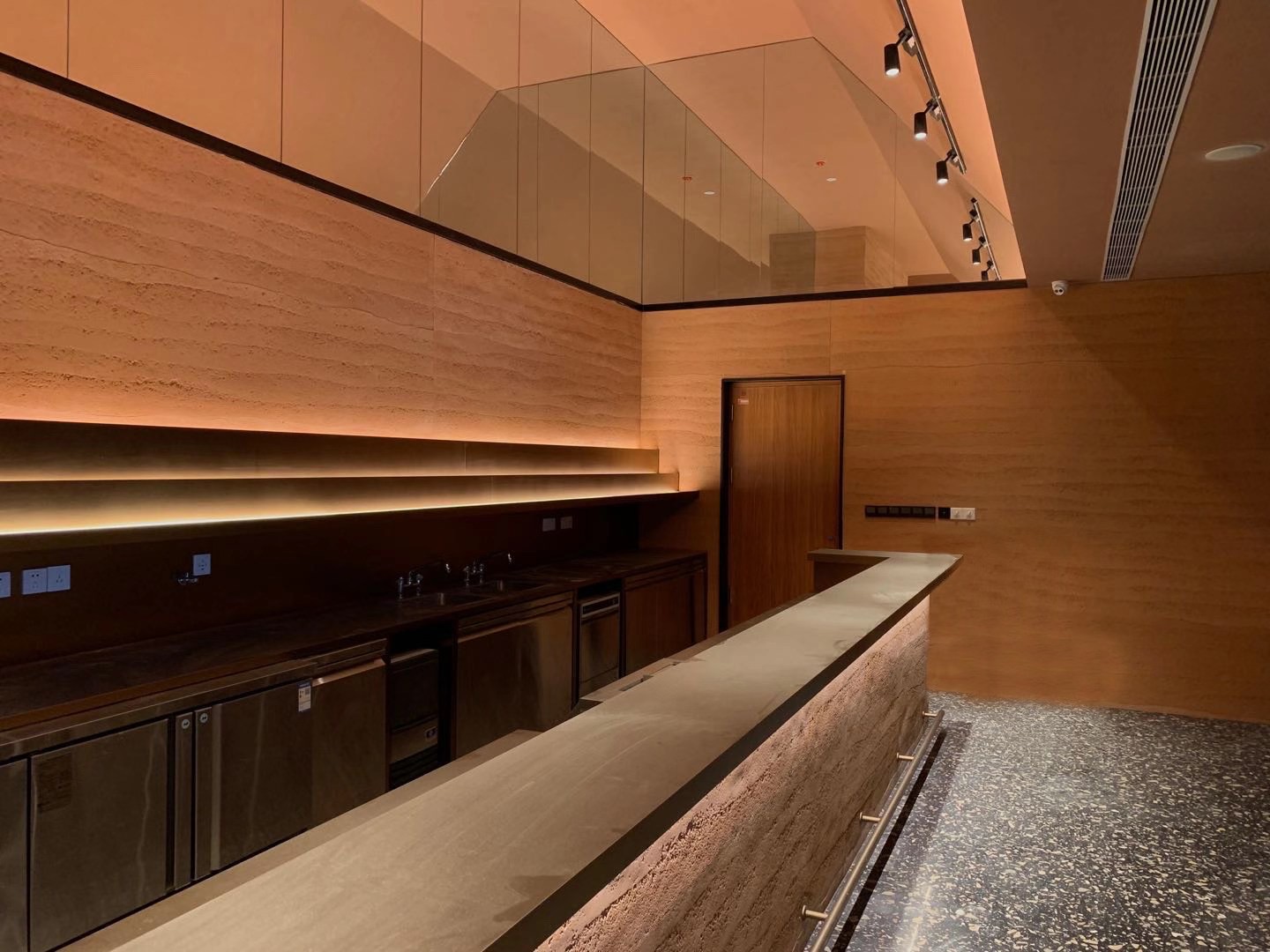 Rammed Earth Board Natural Stone Solid Surface Interior Wall Tiles