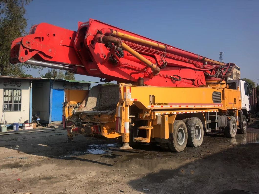 Stock 2013 Putzmeister 53m Used Concrete Pump Trcuk Boom Pump
