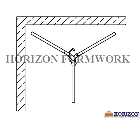 Slab Concrete Forming Adjustable Construction Props , Flexible Foldable Shoring Prop