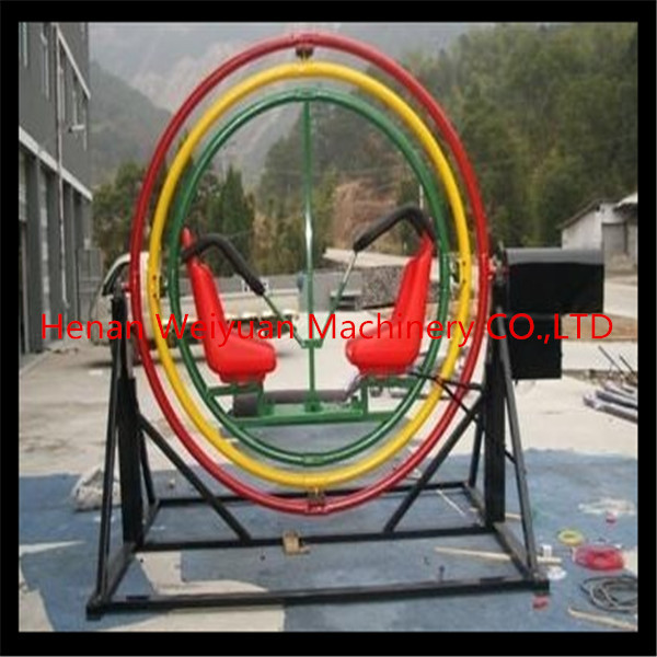 newest gyroscope at low price/ rotating human gyroscope with trailer/outdoor human gyroscope for sale