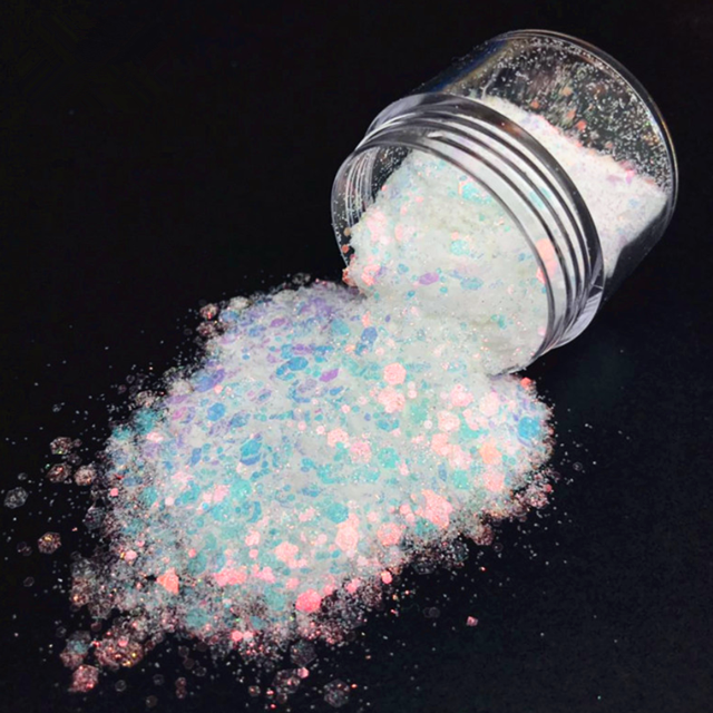 OEM/ODM Yes.We Provide OEM Chameleon Chunky Polyester Nail Body Chunky Mix Chameleon Sequins Glitter