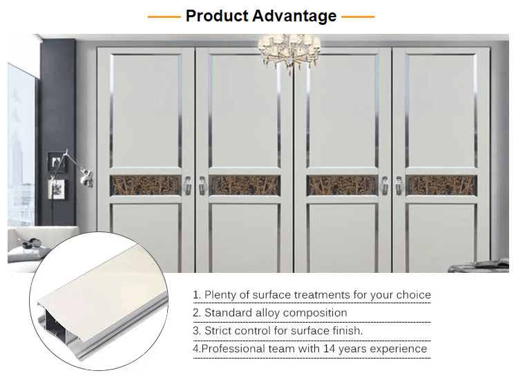 Surface Treatment Aluminum Extrusion Parts For Wardrobe Awning Door