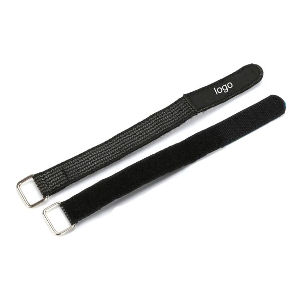 Dansky Custom Logo Lipo Battery Hook and Loop Straps Non-Slip Woven Nylon Releasable Grip with Buckle