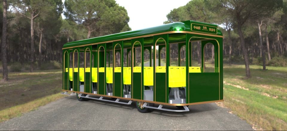Diesel Power 42 Seats Small Trackless Train For Amusement Park Low Emission