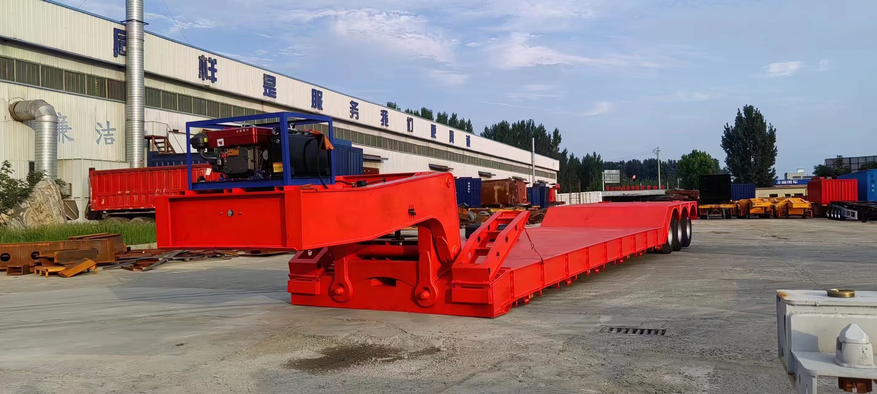 Dependable 3 Axles 40ton Flat Trailer for Trouble-Free Operation in Challenging Environments