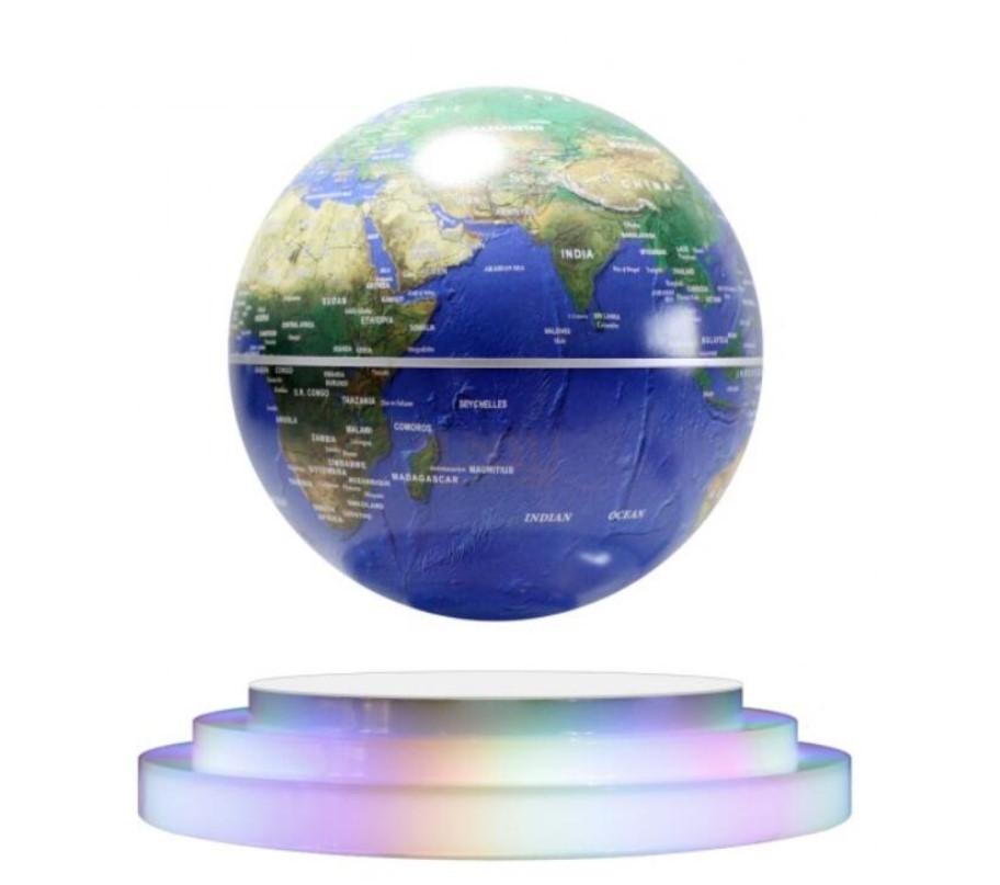 colorful led Light Levitating floating World Map Globe 6inch 7inch 8inch Decor Planet Earth Map Gift