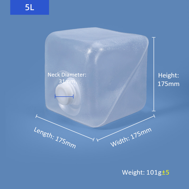 Custom Size Accepted 20L Outdoor Collapsible Jerry Can Water Container With Plastic Tap