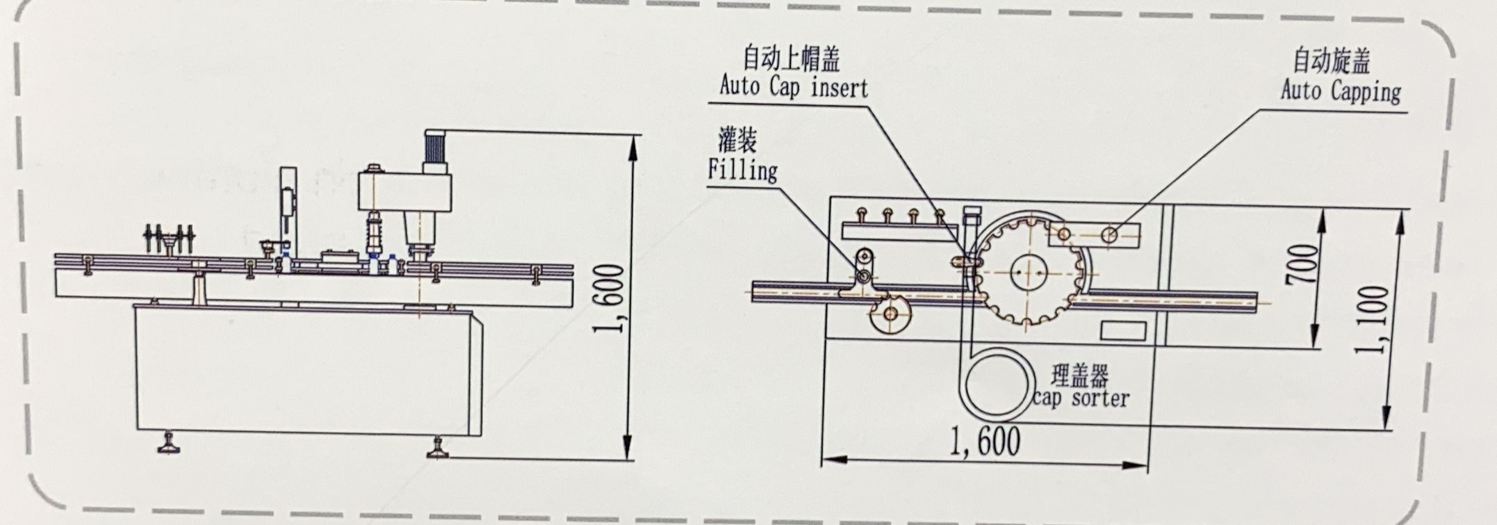 380V 1200BPH Semi Automatic Bottle Capping Machine