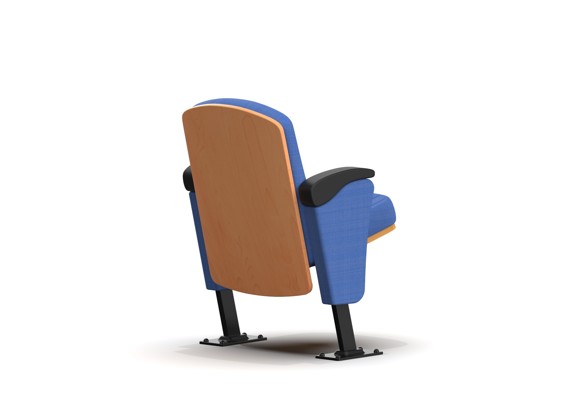 Polyester Fabric Wood Lecture Hall Chairs Solid Theater Seat