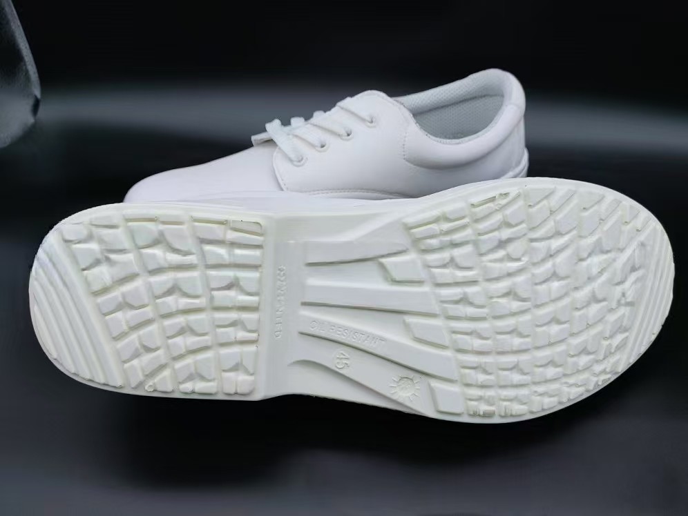 White Leather Nursing Shoes Durable Polyurethane Sole Shoes For Men And Women