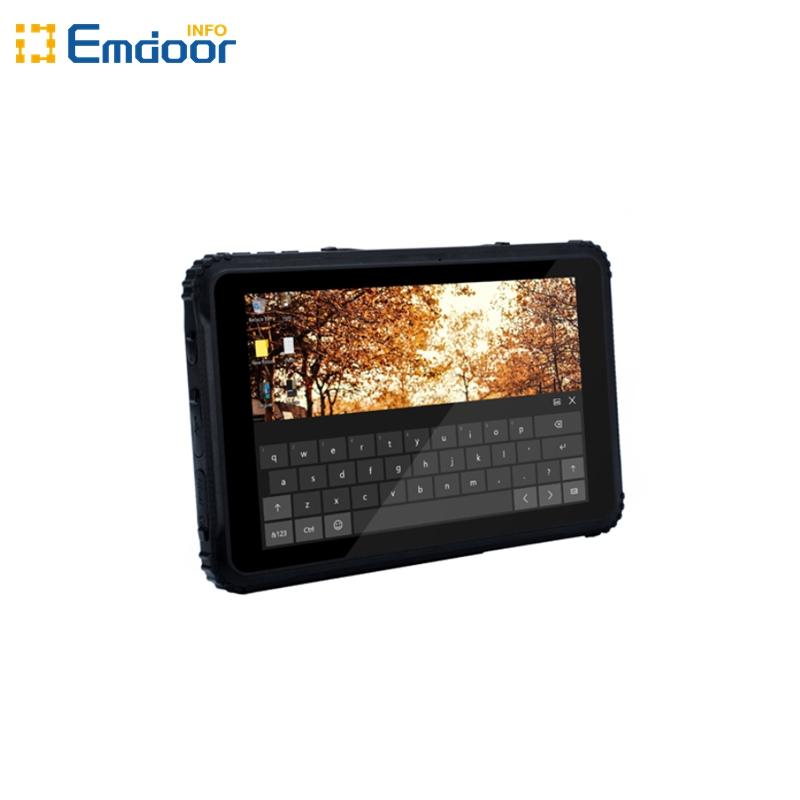 8 inch IP67 x86 Rugged Tablet with Win10 OS 4GB 64GB 4G LTE 7500mAh battery NFC reader