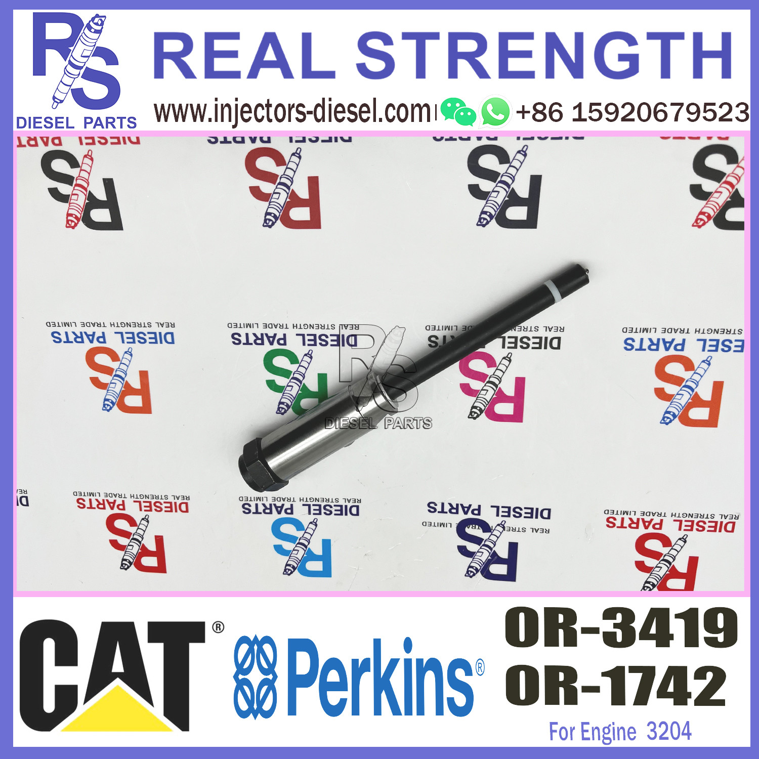 0R-3419 Diesel Injector Nozzle Caterpillar 3204 Fuel Injector Assembly