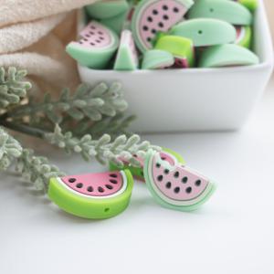 Buy cheap Red Watermelon Shaped Silicone Beads Soft For Baby Teething product