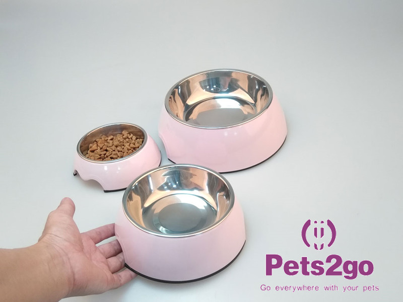 Rounded Shape 830g 1200ml Plastic Pet Feeder Bowls