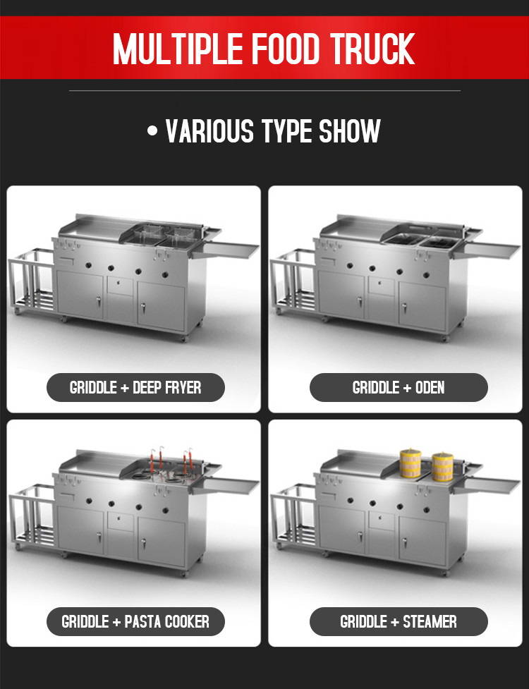 Stainless Steel Mobile Food Truck Commercial Catering Food Van