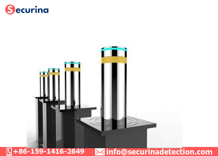 Collapsible Automatic Security Bollards , Retractable Automatic Bollard Systems