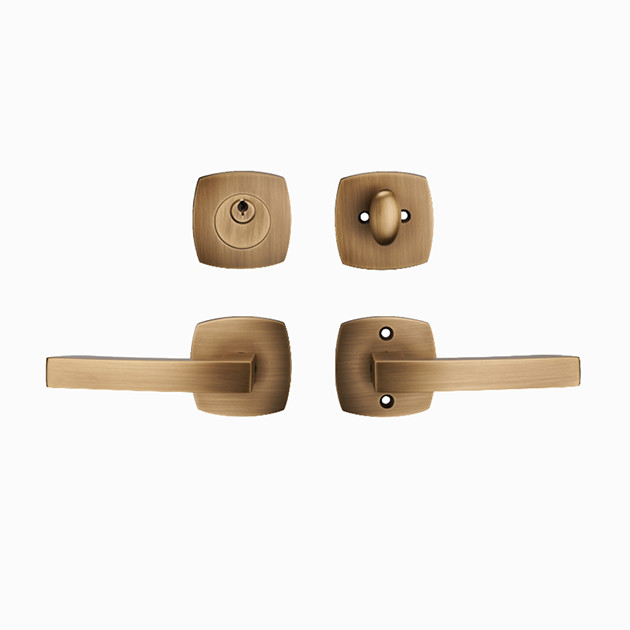 American Style Bedroom Door Handle Lock , 63.5mm Interior Door Brass Handle Lock