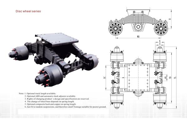 Mechanical Suspension Bogie Suspension Truck Suspension Parts High Mounting