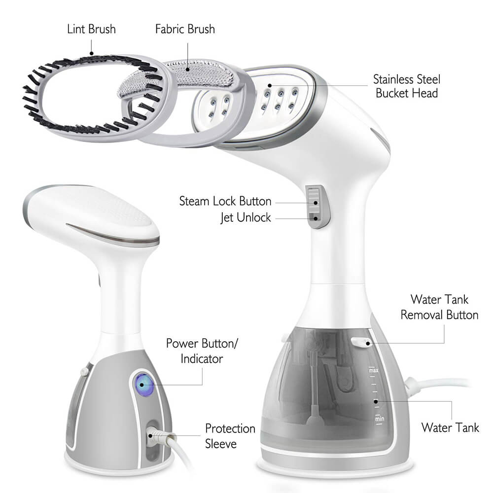 25s Heating Time and 280ml Tank Capacity Mini Boiler Steam Iron for Ironing in 2021