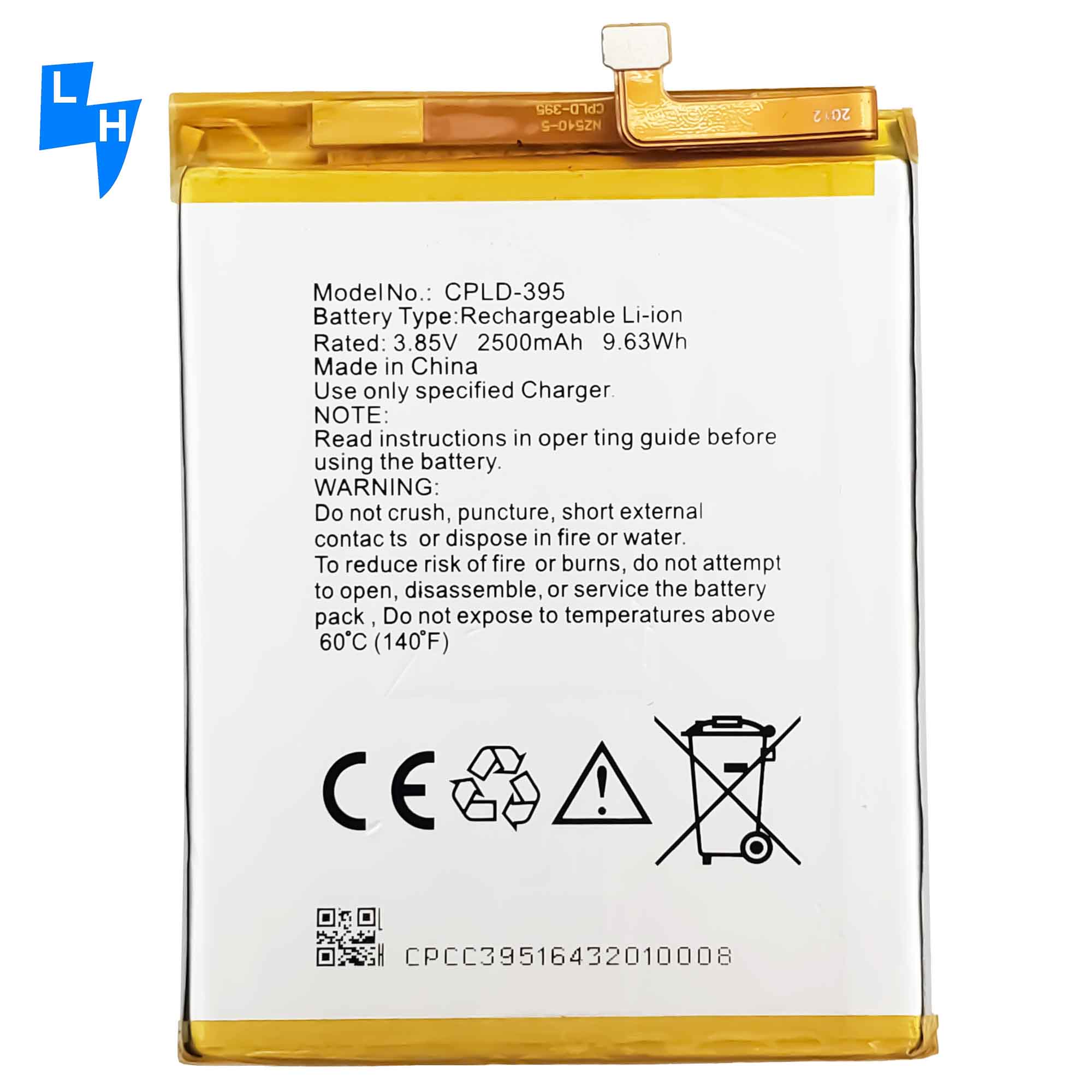 2500mAh CPLD-395 Battery for Coolpad Fengshang Pro 2 Dual SIM TD-LT Torino R108 Y91-921 Y91-U00 Max Lite