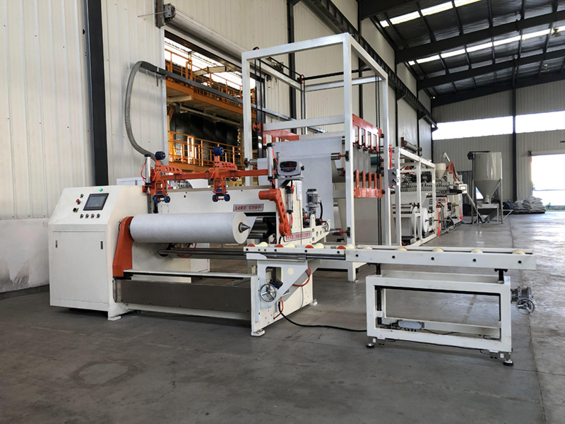Winding Device Winder Coiler PE Sheet Fabric Carpet Turf Winding Machine
