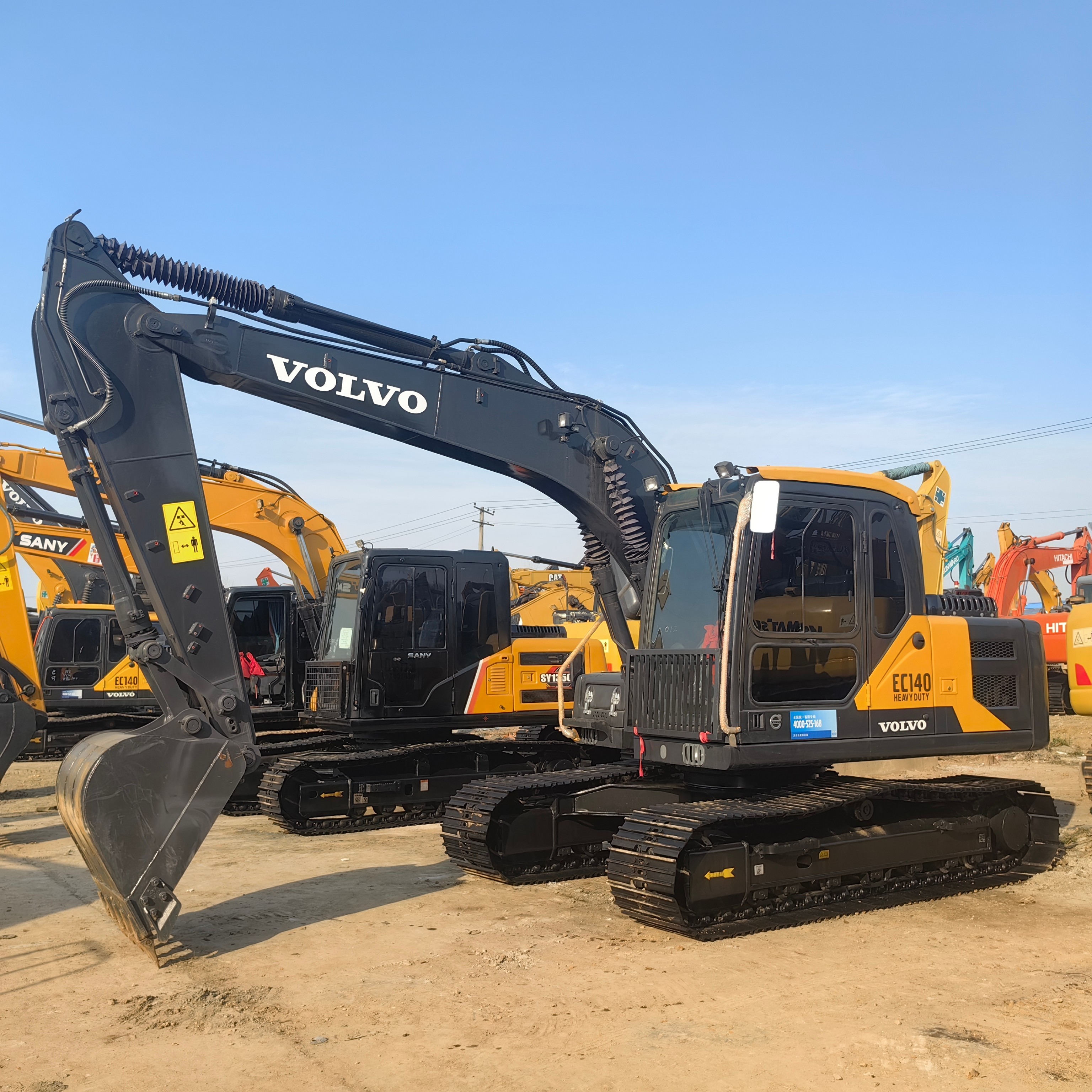 Original Import Used Excavator 14Ton Volvo Ec140 Machine Adopts Hydraulic Digger