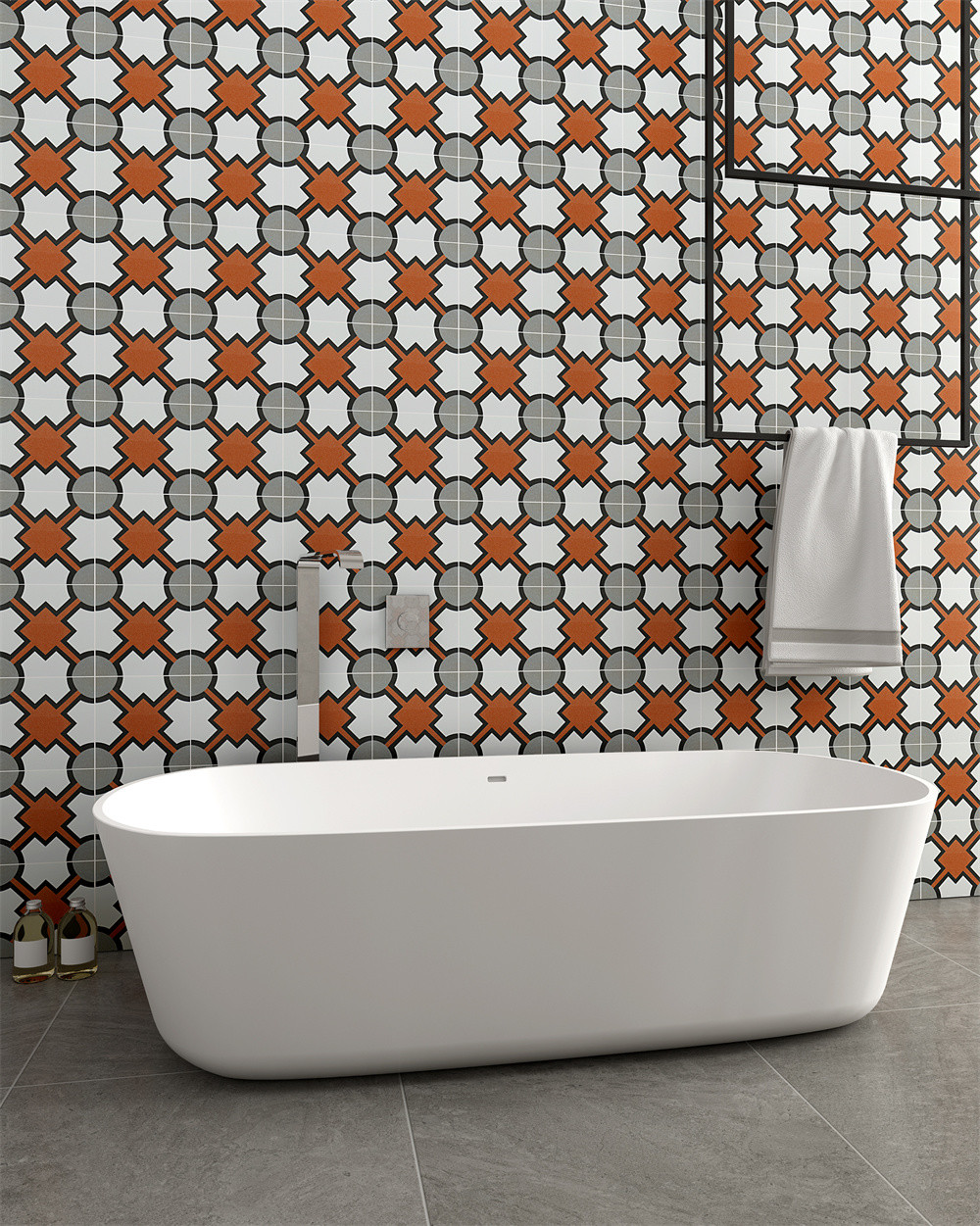 Encaustic 200x200mm Floor Ceramic Rustic Tiles For Bathroom And antibacterial Decorative Wall Tile For Office