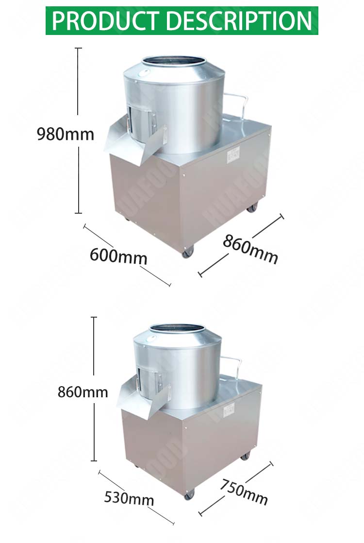 Industrial Electric Potato Processing Machine Roller Peeling Cleaning Machine