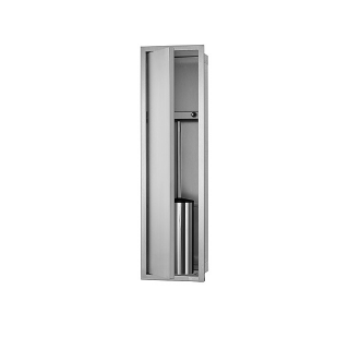 Stainless Steel Toilet Brush Niche in Brushed Finish Perfect for Any Bathroom Design