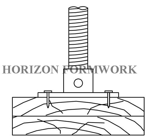 Solid Steel Scaffold Screw Jack , Scaffold Leveling Jack Support Horizontal Beam