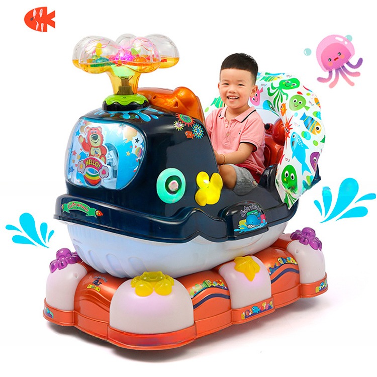 Dreamland game machine factory Kiddie Rides Coin Operated Baby QQ Whale kiddie ride with music