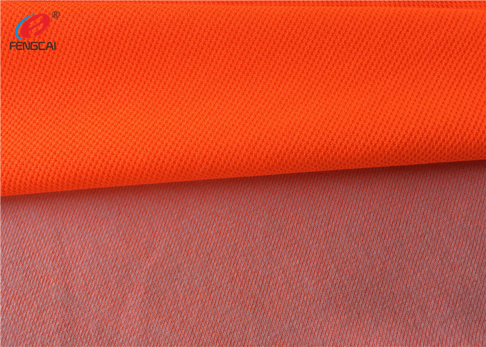 Flame Retardant Fluorescent Material Fabric Weft Knitted Polyester Fabric For Uniform