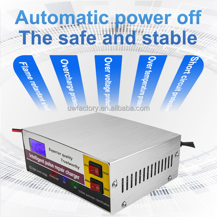 12V 12A 24V 6A Pulse Repair Lead Acid Battery Charger Private Mold Output Power 125W and Customizable