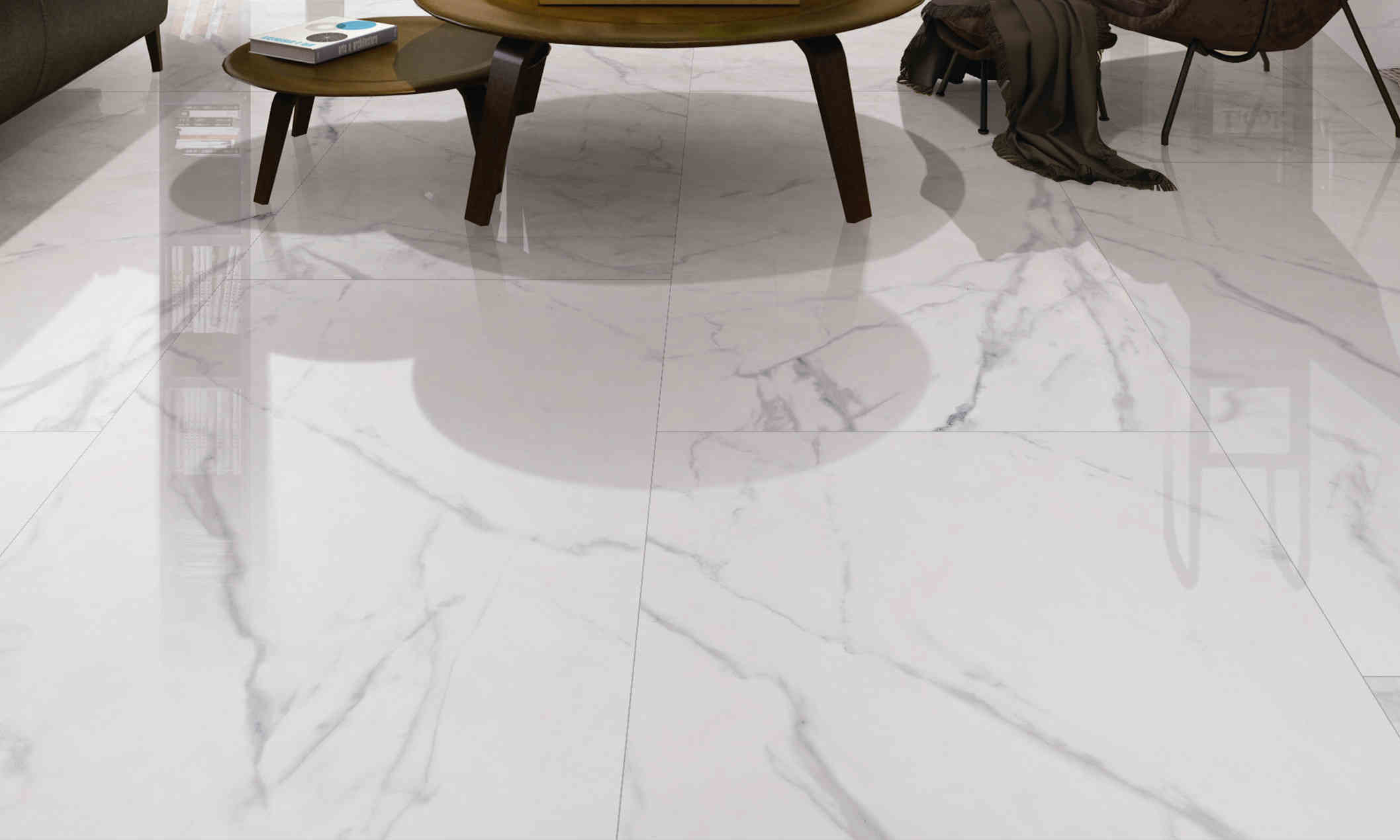 Durable Marble Effect Porcelain Wall Tiles Heat Insulation 300x300 Mm